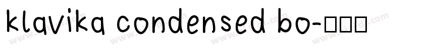 klavika condensed bo字体转换